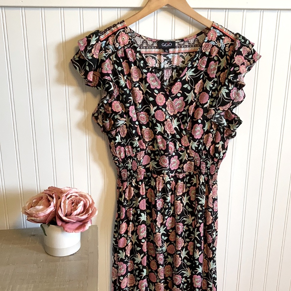 Gigio Pretty Floral Midi Dress